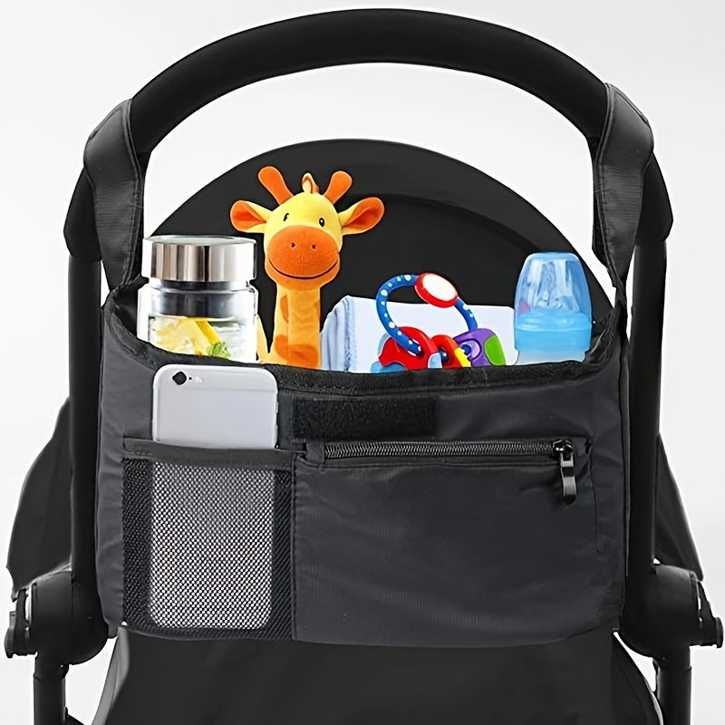 Large Capacity Diaper Bag for Stroller with Bottle and Water Cup Storage