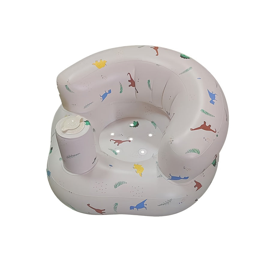 Inflatable Infant Seat for 3-36 Months with Built-In Air Pump and Back Support