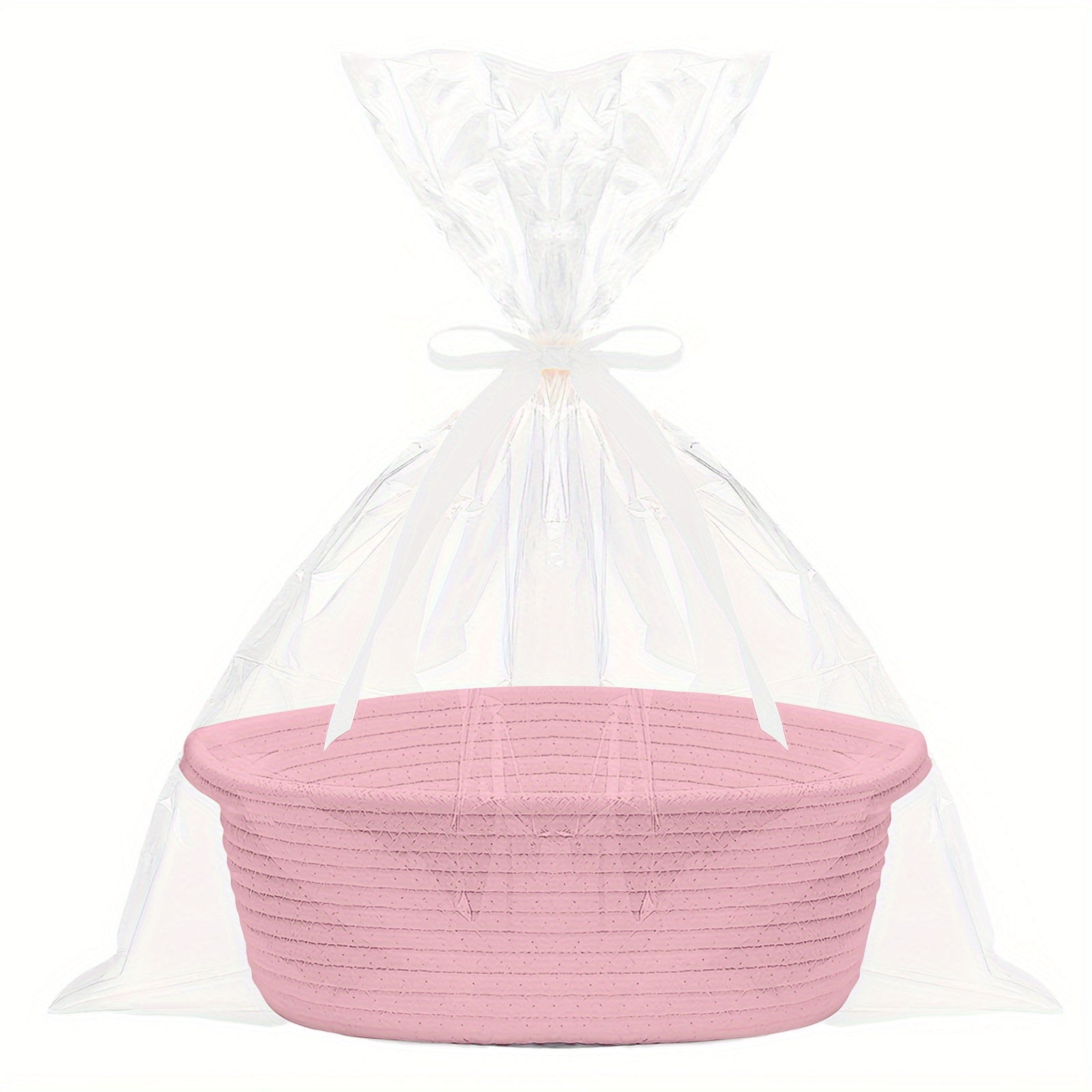 Personalized Cotton Gift Basket with Custom Embroidery, Handle, 30.48cm x 20.32cm