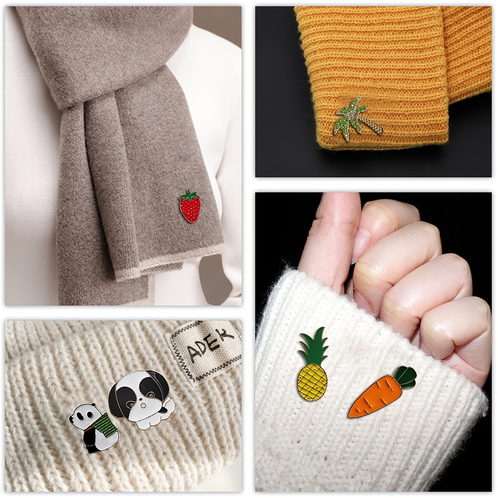 10 ta WhimsyWear Mini Cartoon Emal Pinlar to'plami saqlash qutisida - sharf, sumka, shlyapa va palto uchun ajoyib qotishmalar. Turli xil notekis shakllar ularni ayollar uchun qiziqarli va noyob moda aksessuari qiladi.