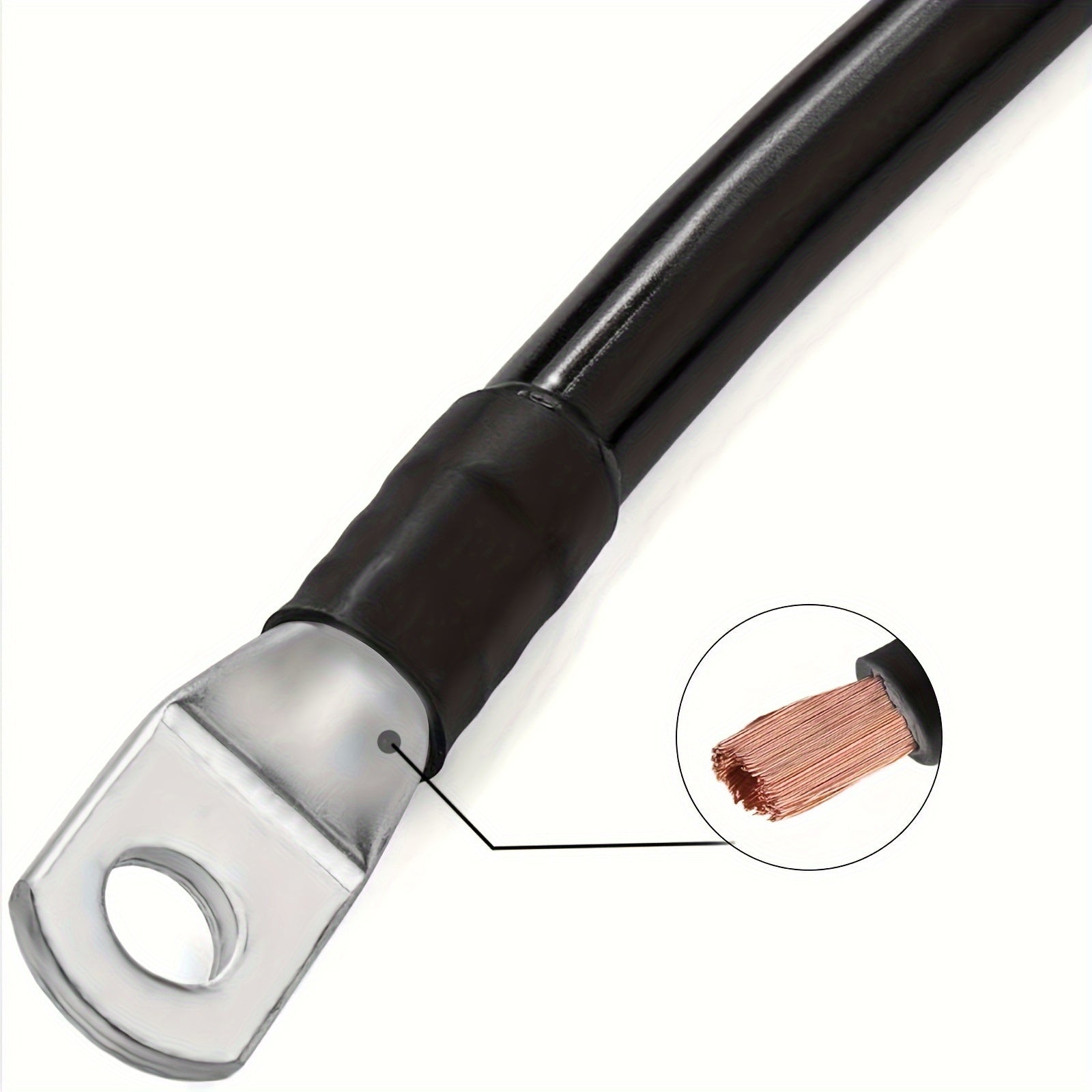 Автомобильные кабели для аккумулятора, комплект из 2 шт., длиной 30/50/70/100 см, медные силовые кабели, 12 В, для всех транспортных средств