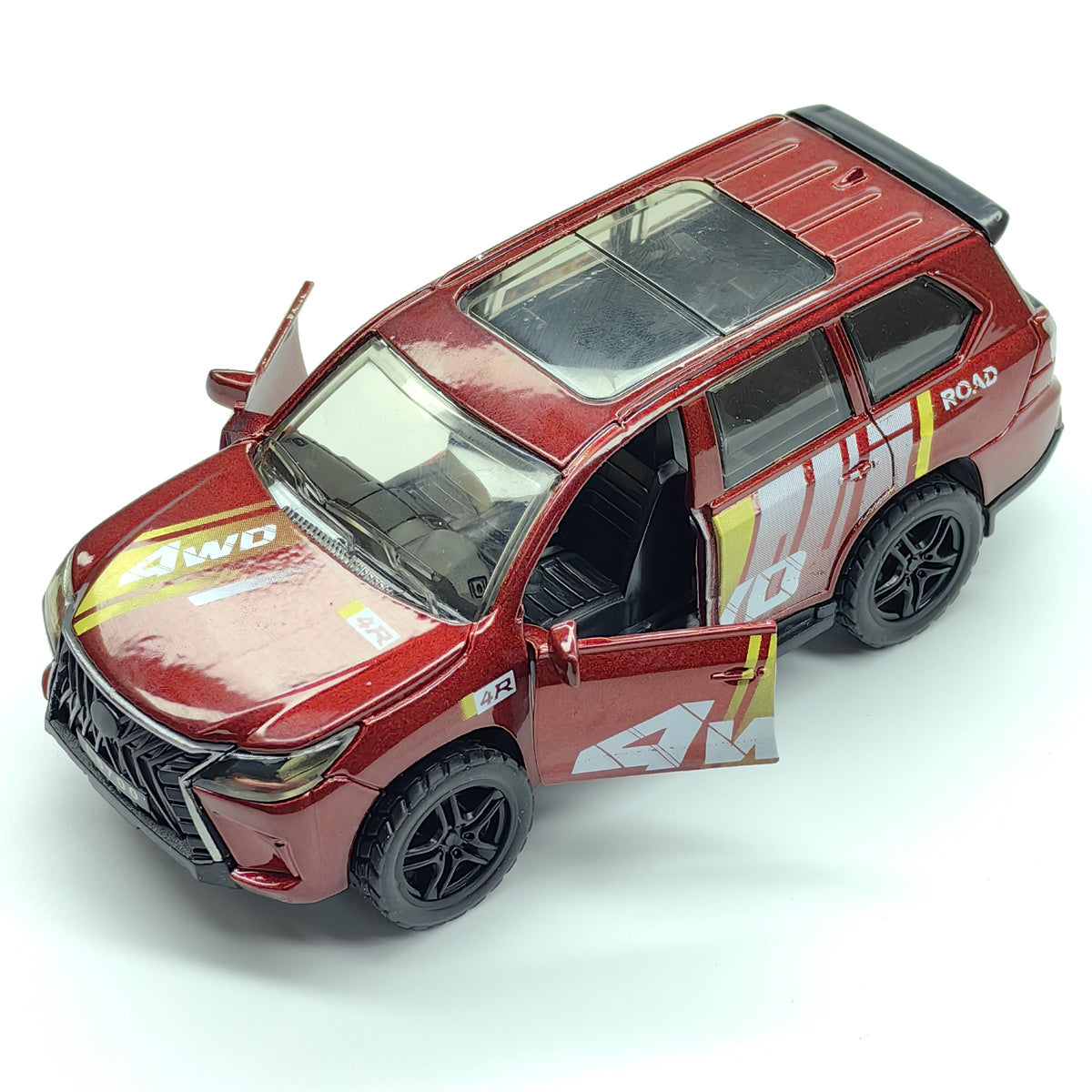 Green Alloy Off-Road Vehicle Toy Car with Opening Doors for Kids and Collectors