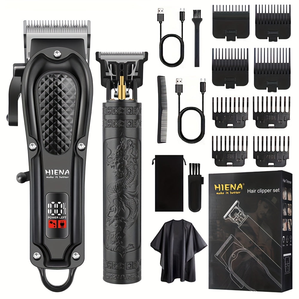 Men's Hair Clippers and Beard Trimmers Set with Lithium Battery USB Rechargeable