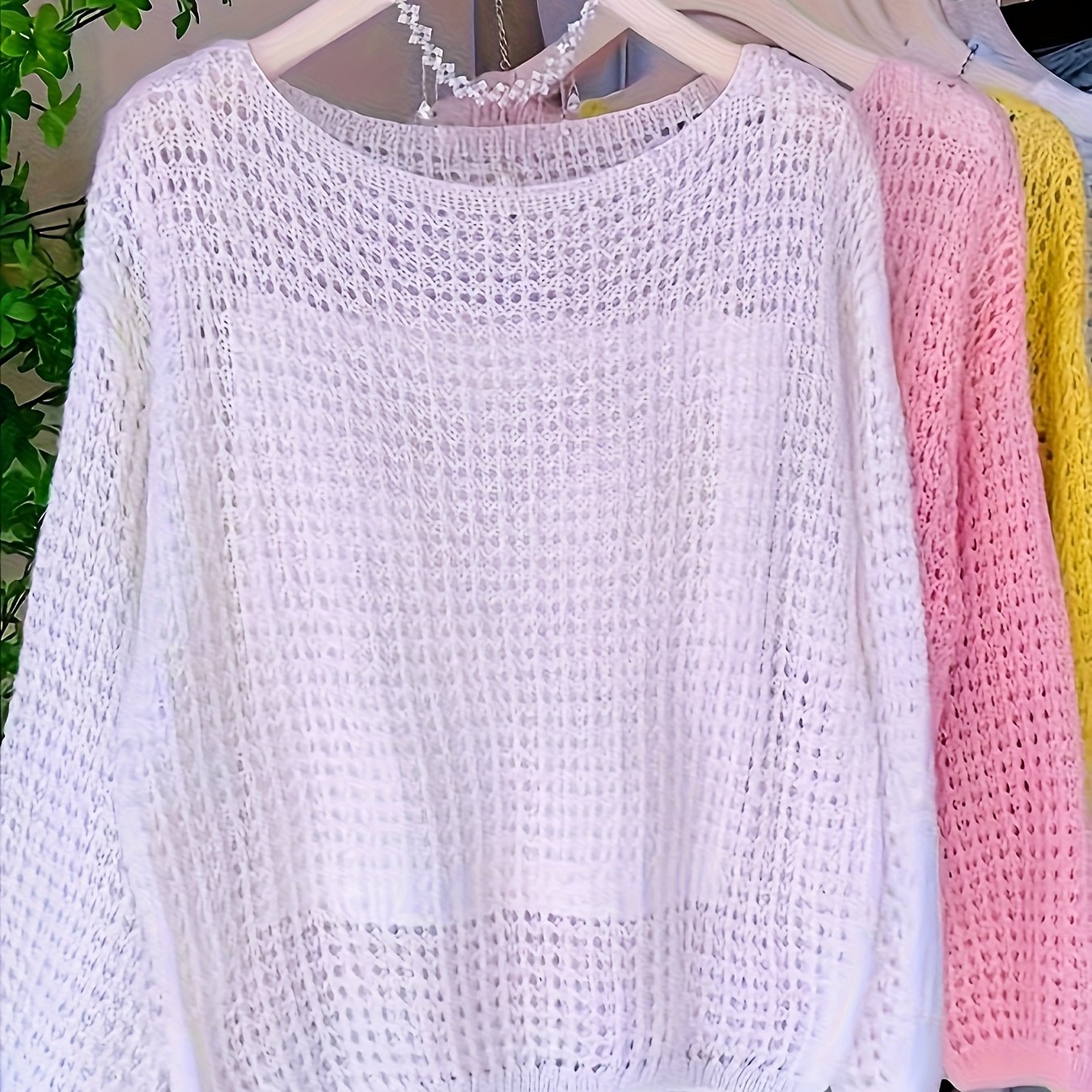 Кардиган для женщин больших размеров легкий и воздушный на весну и лето, с длинными рукавами