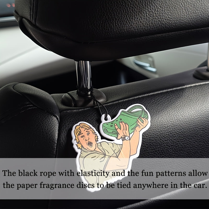 Funny Boy Holding Slippers Car Air Freshener Hanging Fragrance Card