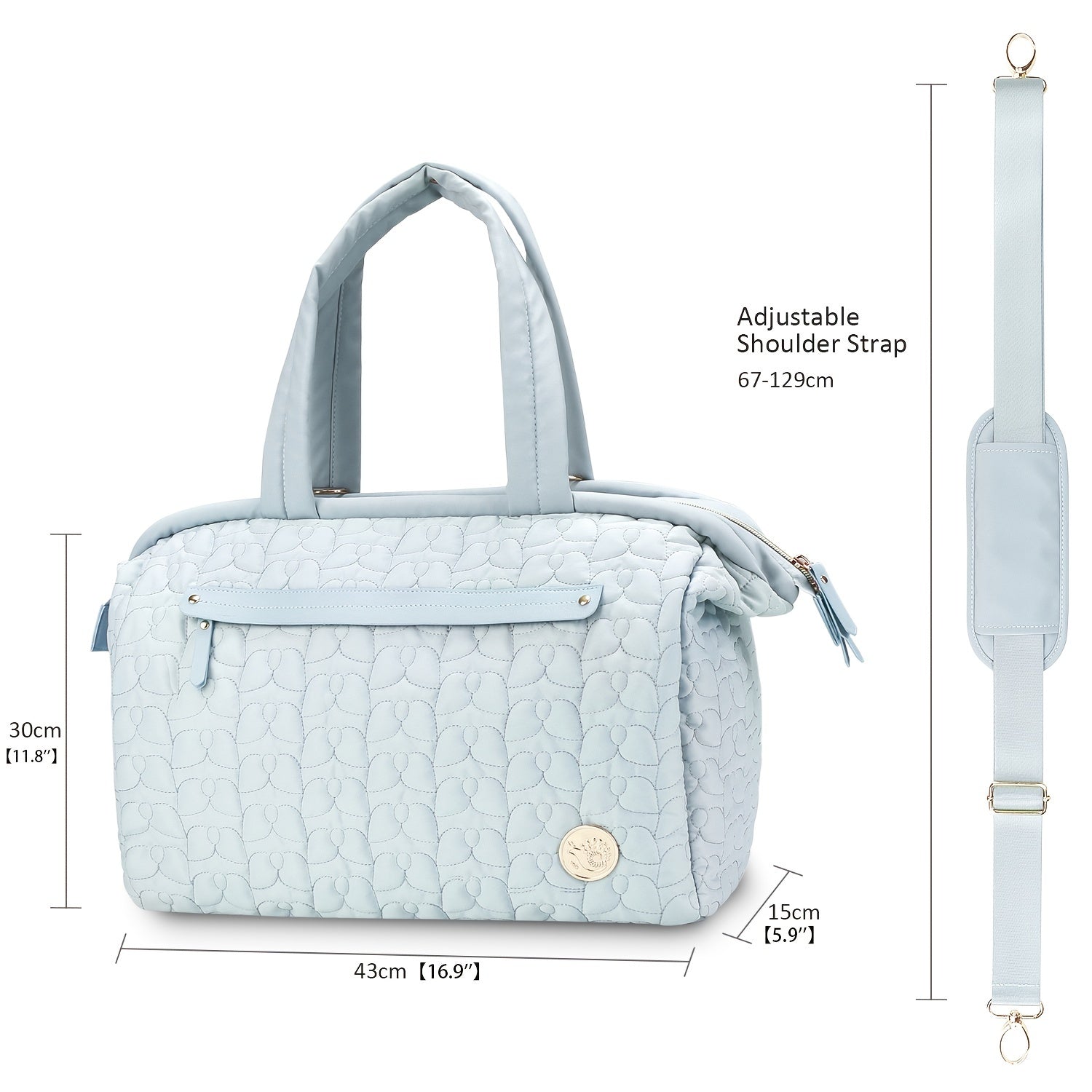 Large Diaper Tote Bag for Parents with Multiple Compartments and Durable Material