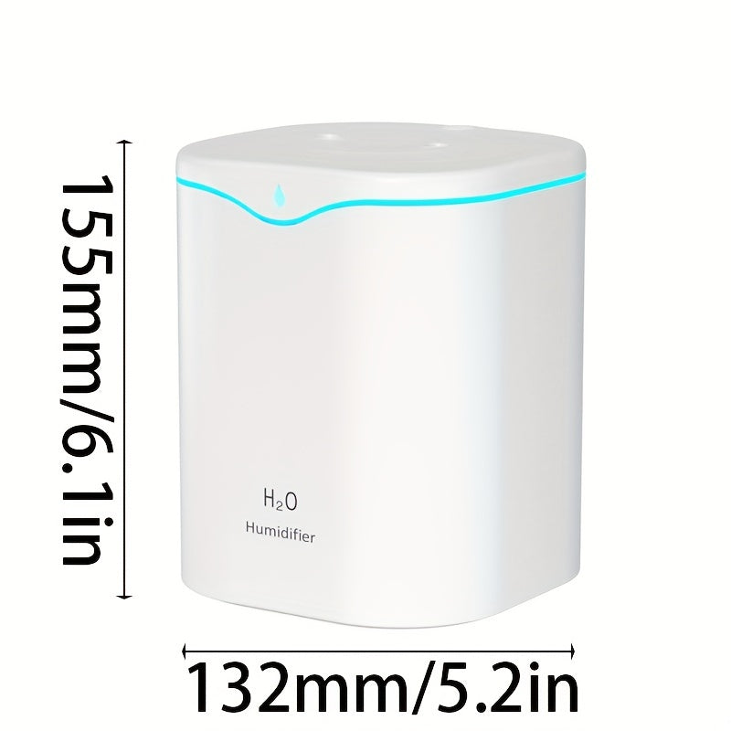 Portable USB Humidifier with 2 Mist Modes, 7-Color Light, Auto Shut-Off for Travel Home Bedroom