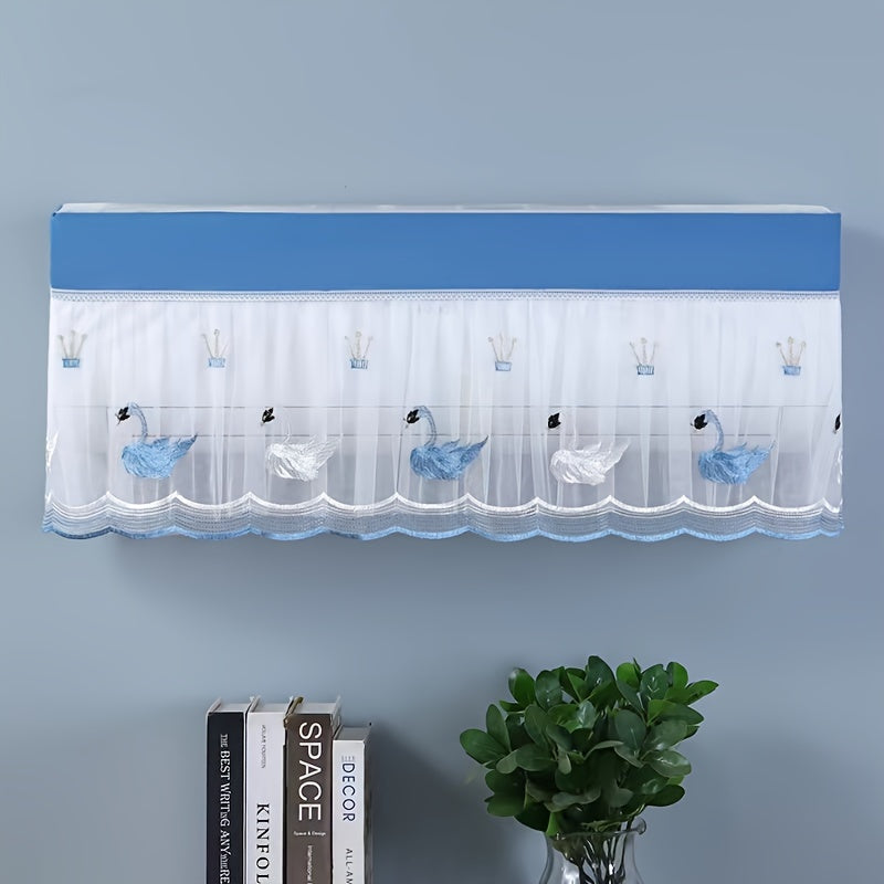 Universal Non-Electric Air Conditioner Dust Cover with Wind Blocking Curtain for Bedroom