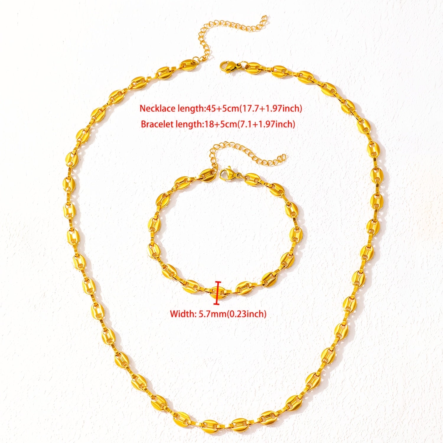 Zarif Qahva Donasi Pendant Marjon, Oltin Qoplamali Noxush Po'lat Y-Shaklidagi Zanjir, Har kuni kiyish uchun ideal, erkaklar va ayollar uchun.