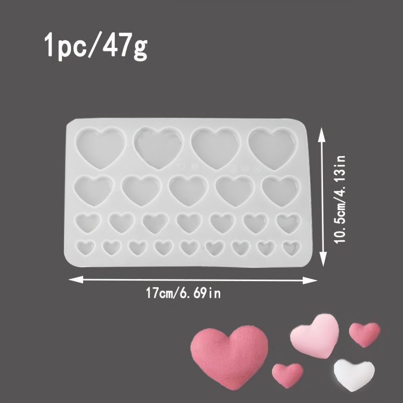 3D Silicone Love Hearts Fondant Mold for Candies Chocolates and Cakes