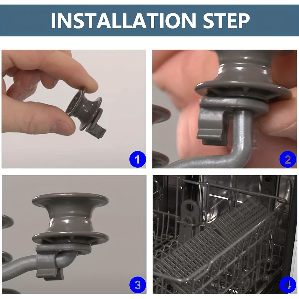 Set of 4 Plastic Upper Dishrack Roller Wheels for Dishwasher Models 4581DD9001B PS3523050