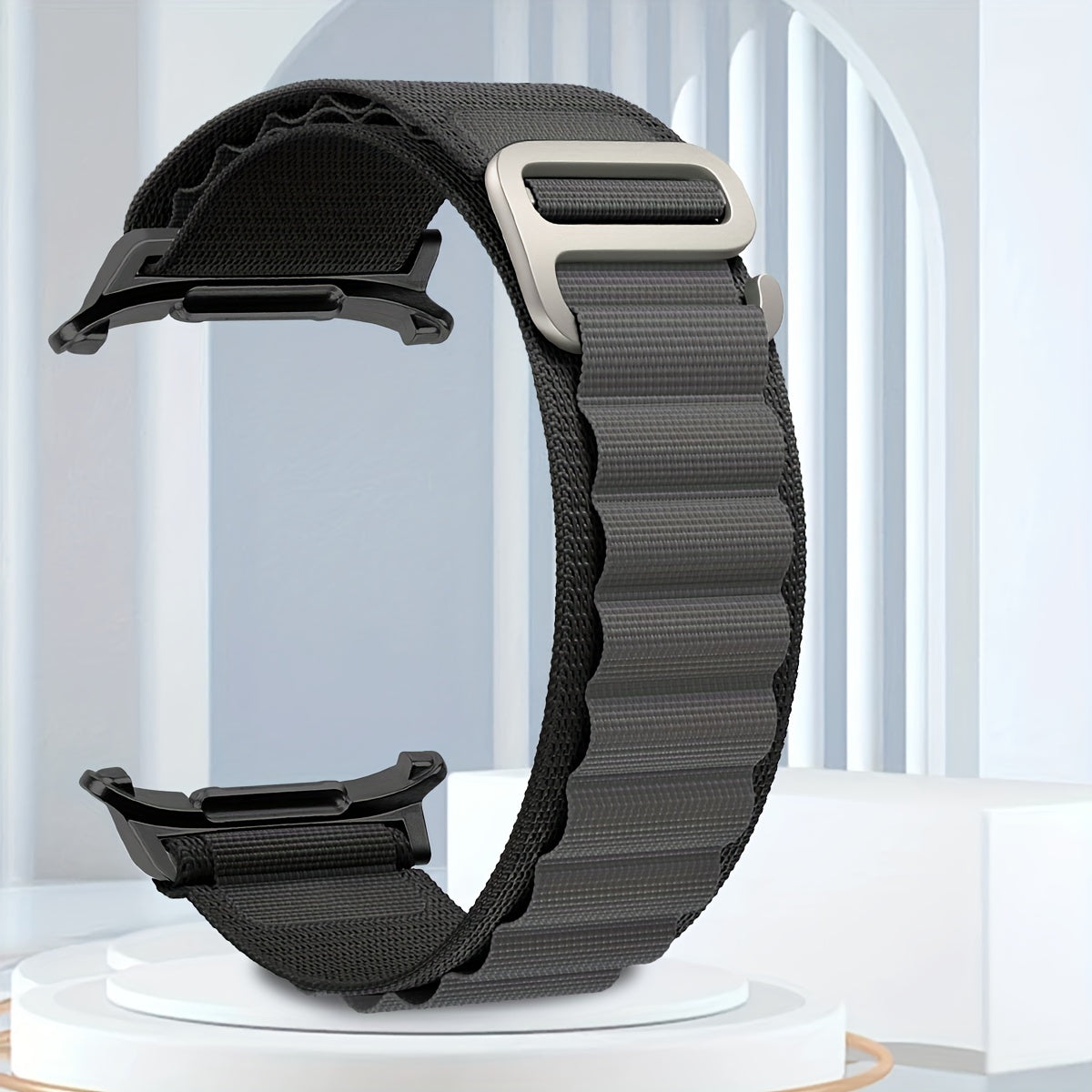 Nylon Sport Watch Band for Samsung Galaxy Watch Ultra 47mm Waterproof Breathable Adjustable