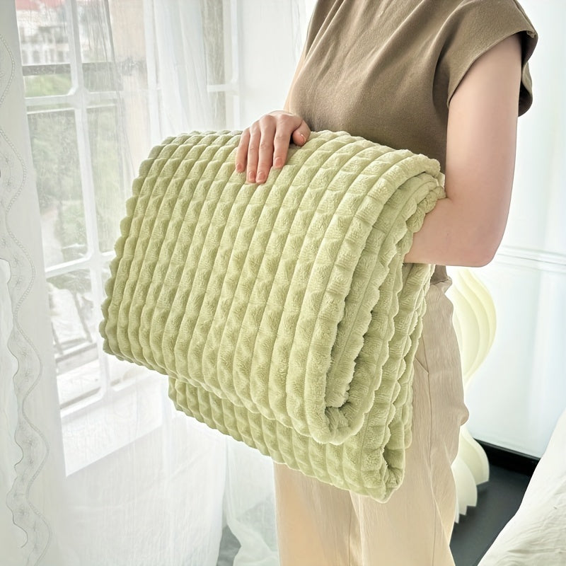 Flannel Sofa Blanket Cozy Warm Throw in Multiple Colors