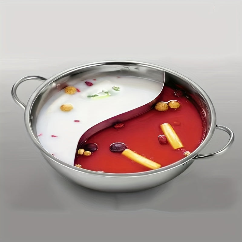 38cm Stainless Steel Mandarin Duck Pot Thickened Construction No Lid