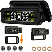 Wireless External Tire Pressure Monitoring System with Solar Bracket for Vehicles