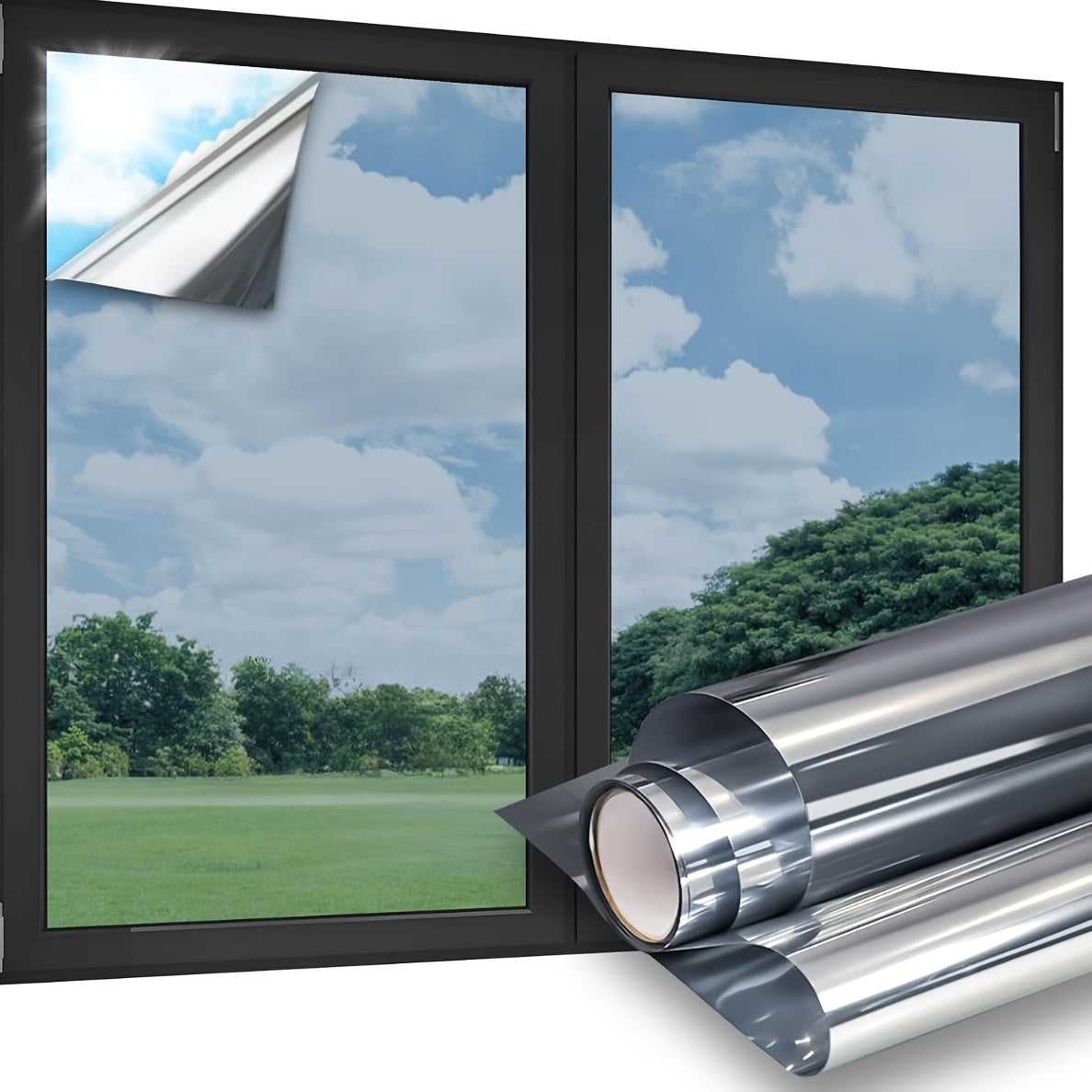 UV himoyasi va issiqlik nazorati uchun bir tomonlama deraza maxfiylik filmi.