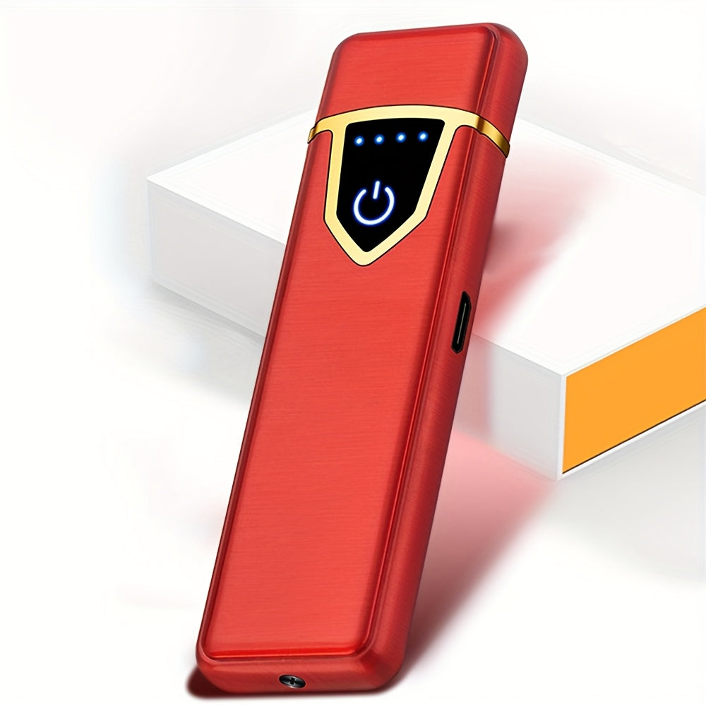 Men's USB Rechargeable Electric Flameless Windproof Plasma Lighter