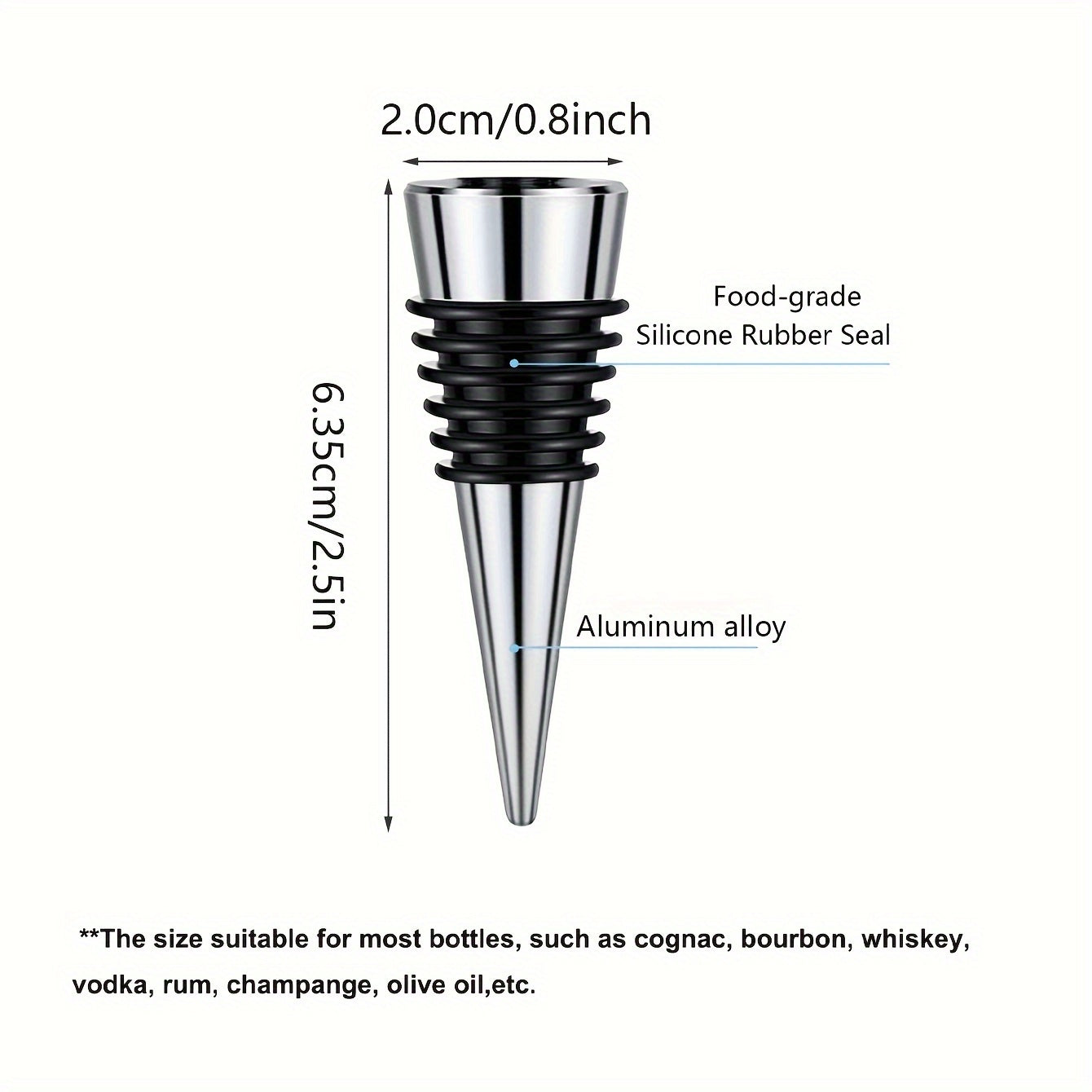 Handmade Gold Finish Wine Stopper with Flat Head and Hole