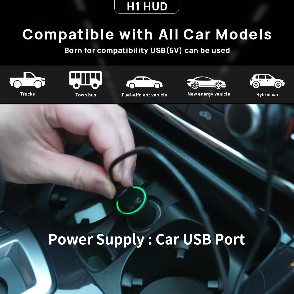 Car HUD Windshield Projector Head Up Display Digital Speedometer Overspeed Info