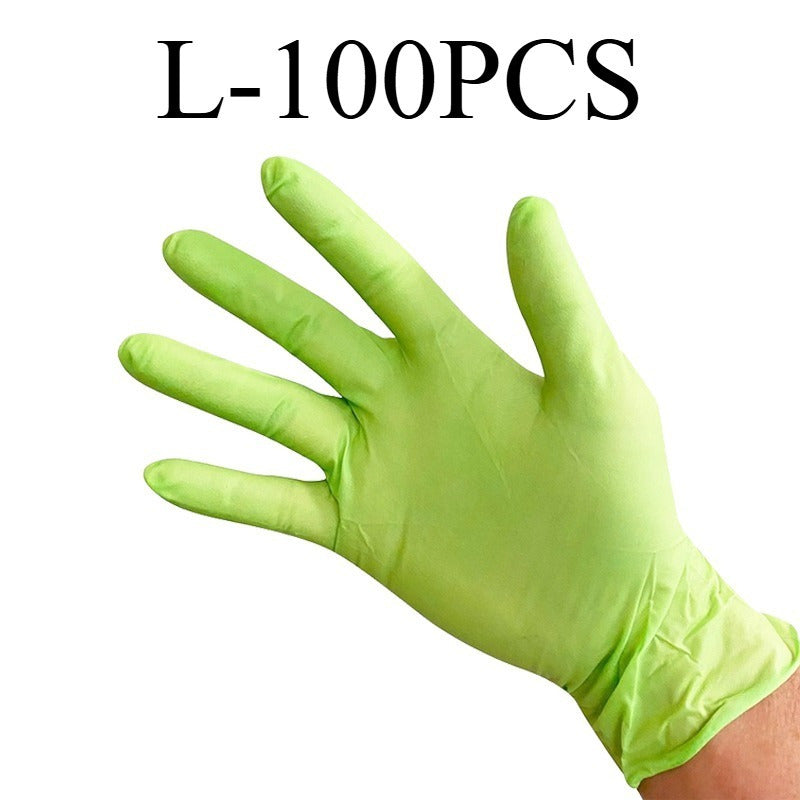 Green Nitrile Gloves Disposable Pack of 30 50 or 100 for Food Cleaning and DIY