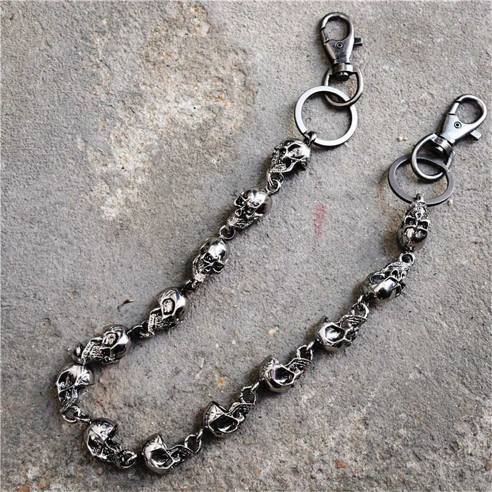 Men's Gothic Skull Waist Chain Hip Hop Accessory for Pants Halloween Party