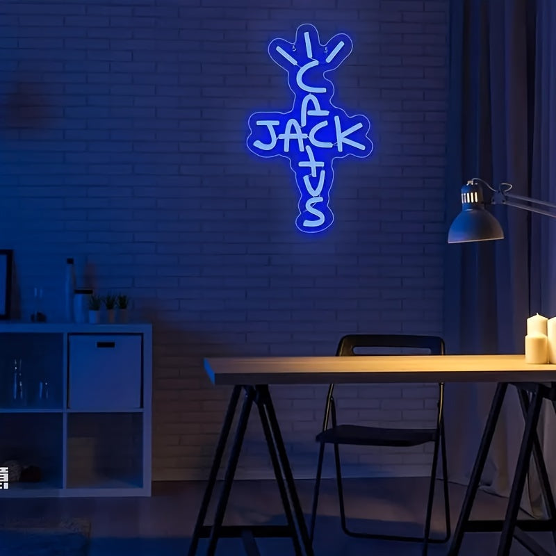 Cactus Jack Qizil Neon Belgisi USB quvvatlangan devor osma chiroq bo'lib, bosish tugmasi bilan boshqariladi. Bu yotoqxona, uy barlari, pub, partiyalar uchun ko'p funksiyali dekorativ buyum bo'lib, G'arbiy sohil rap madaniyatidan ilhomlangan.