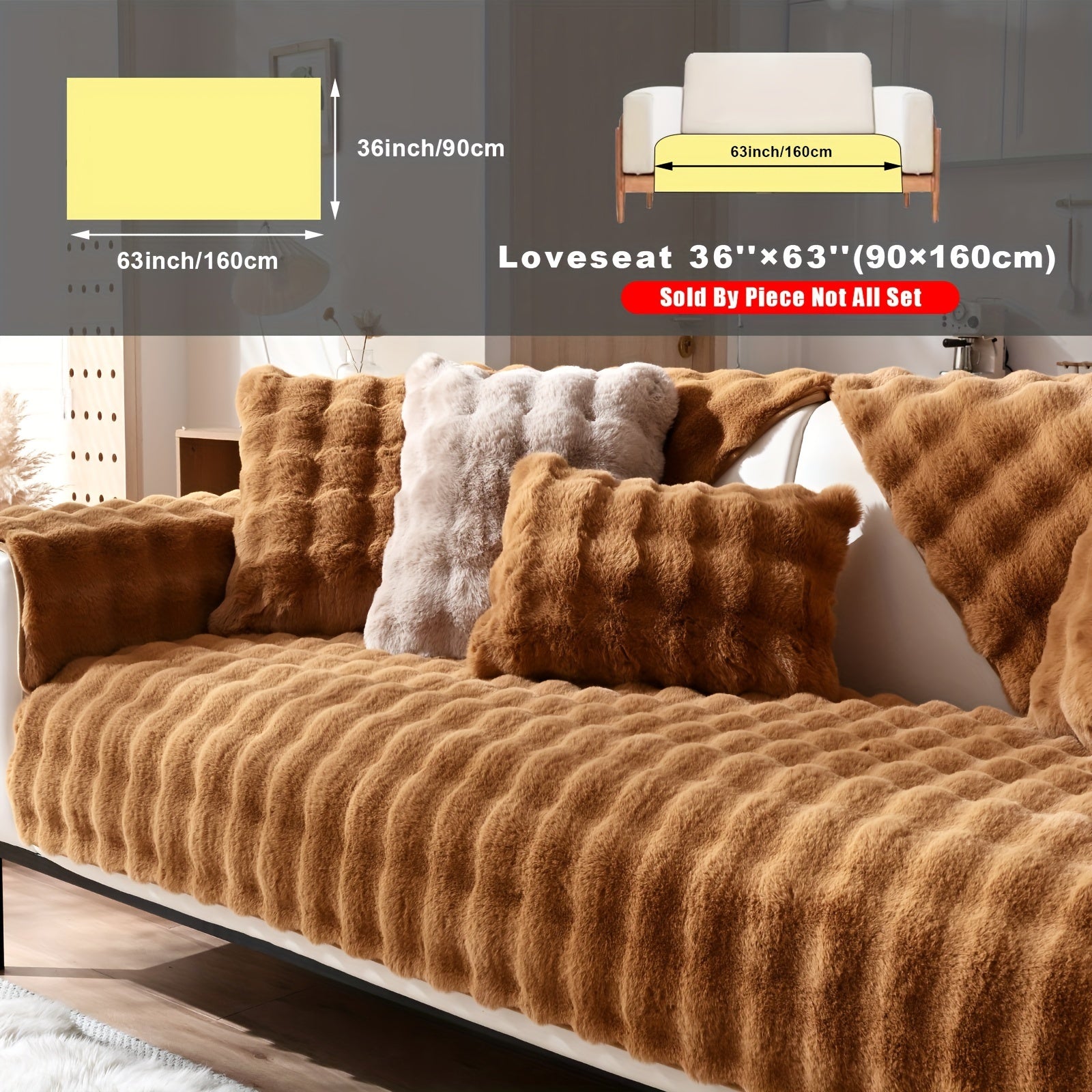 Накидка на диван из флиса для 2-4 местных диванов в 8 цветах, моющаяся в машине, дружелюбная к питомцам, современный дизайн