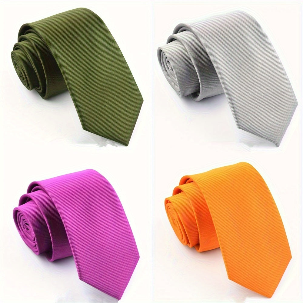 Narrow Solid Color Tie for Men, 6cm Wide, Suitable for Formal Occasions