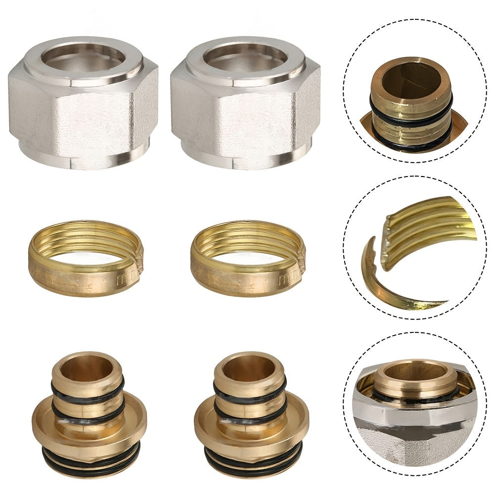 Metal Brass Floor Heating Water Distributor Adapter for Home Renovation DIY