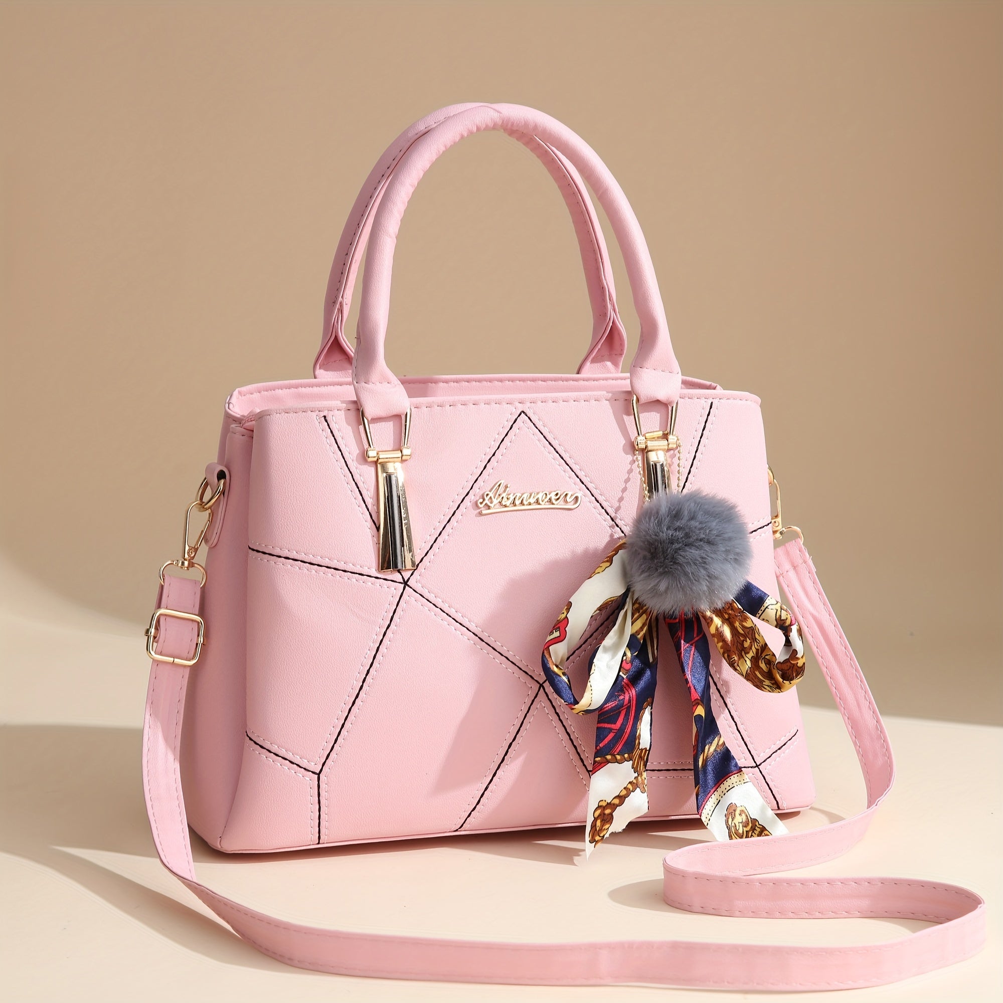 Elegant PU Crossbody Bag for Women with Adjustable Strap and Zipper Closure