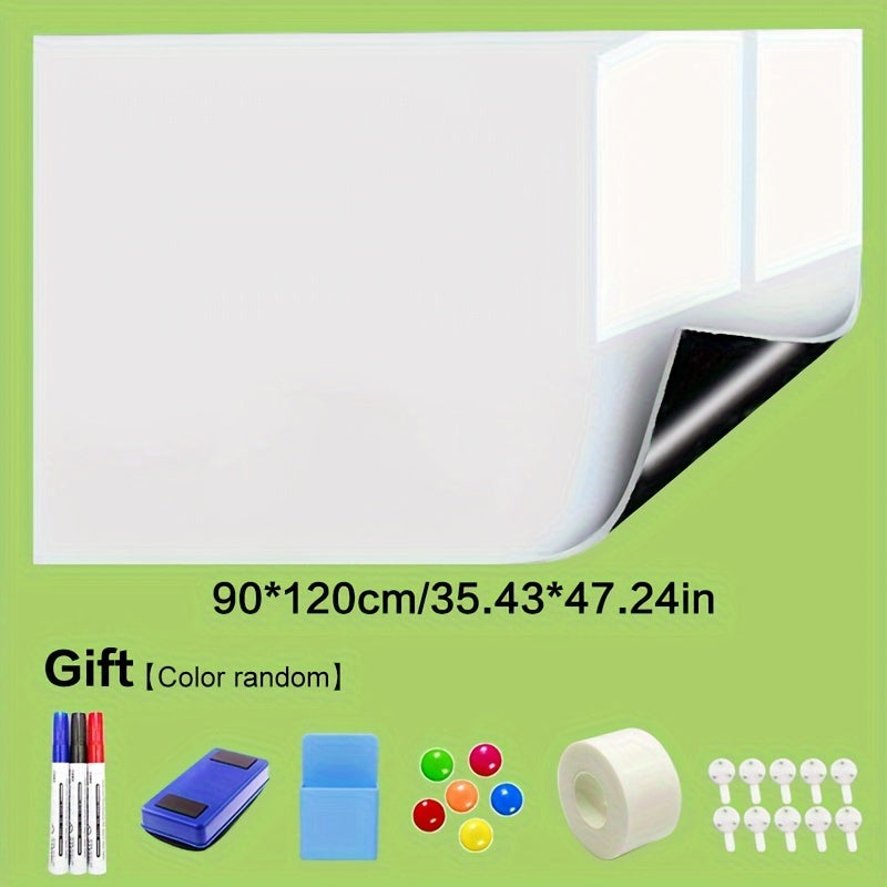 Magnetic Whiteboard Sheet PET Surface Easy Stick Peel Markers Accessories Home Office