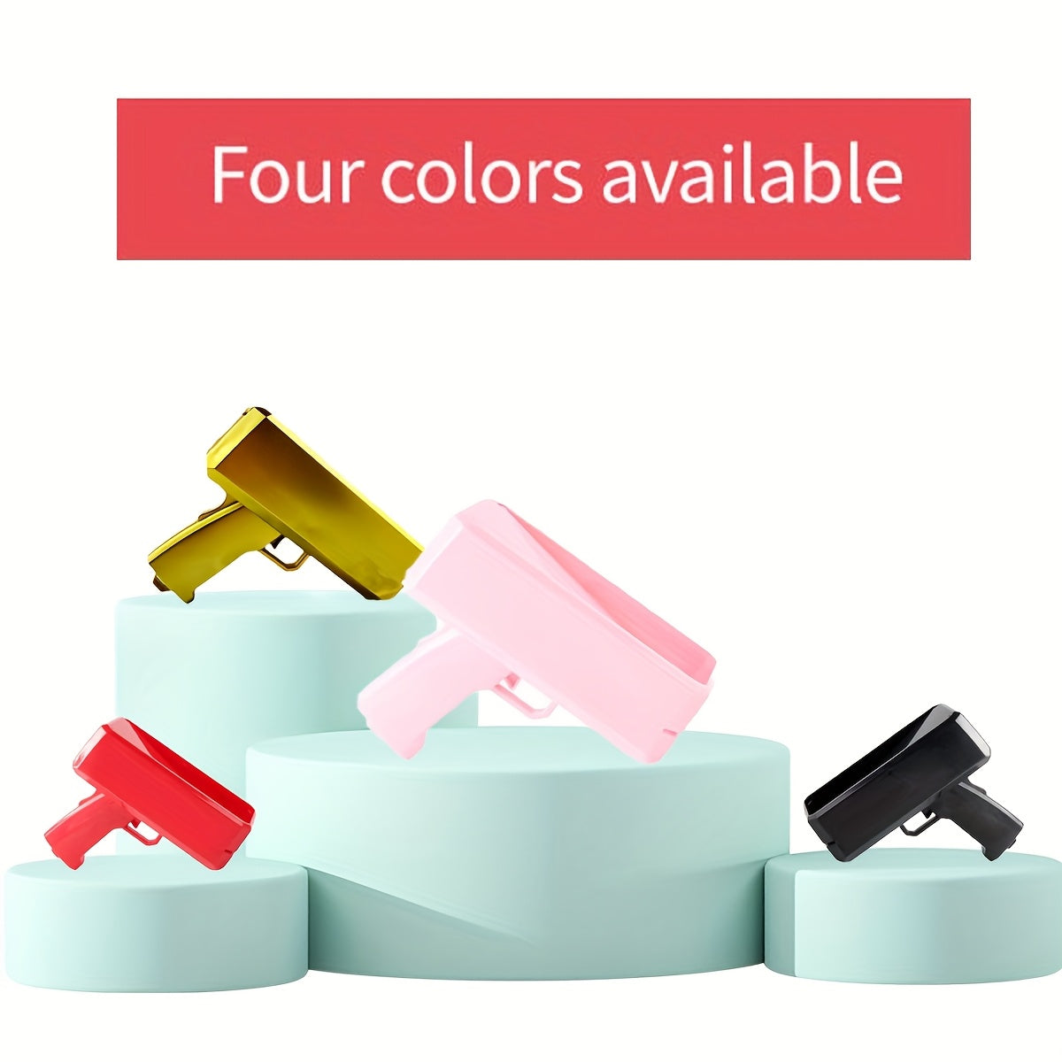 Golden-Tone Plastic Party Spray Gun for Weddings Birthdays and Celebrations