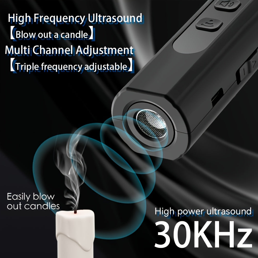 Прочный USB-заряжаемый отпугиватель для собак, кошек и грызунов с фонариком и технологией против лая