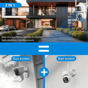 Dual Lens WiFi Security Camera 360° View Night Vision Motion Detection Two-Way Audio