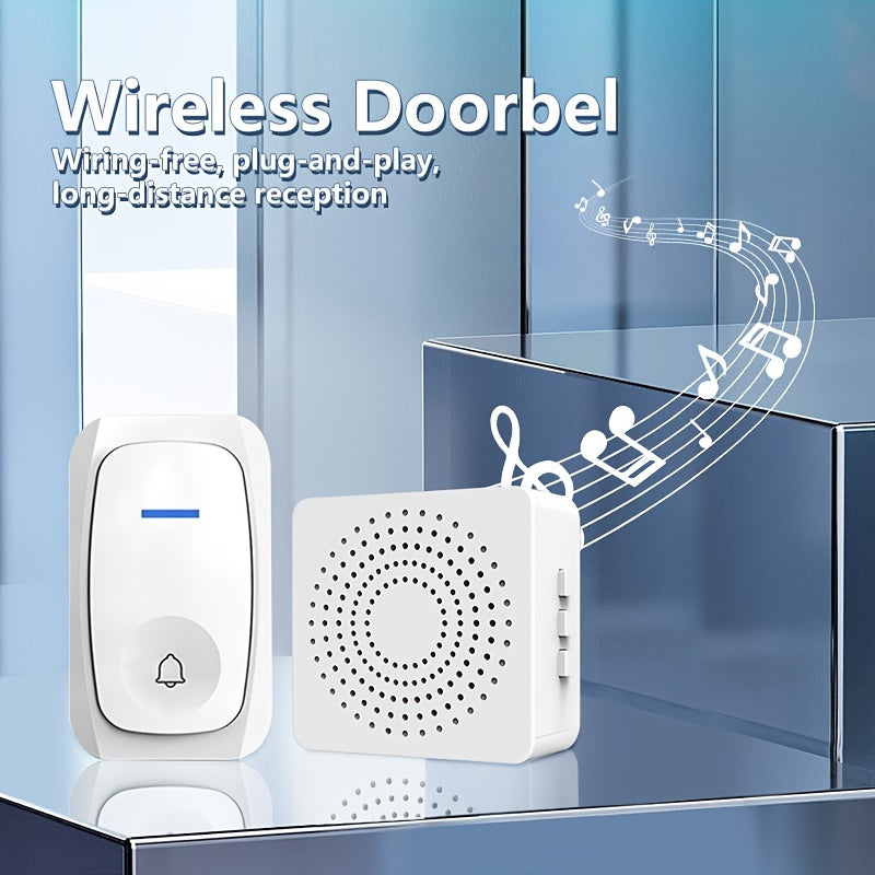 Wireless Doorbell with 38 Ringtones Long-Range Remote USB Powered