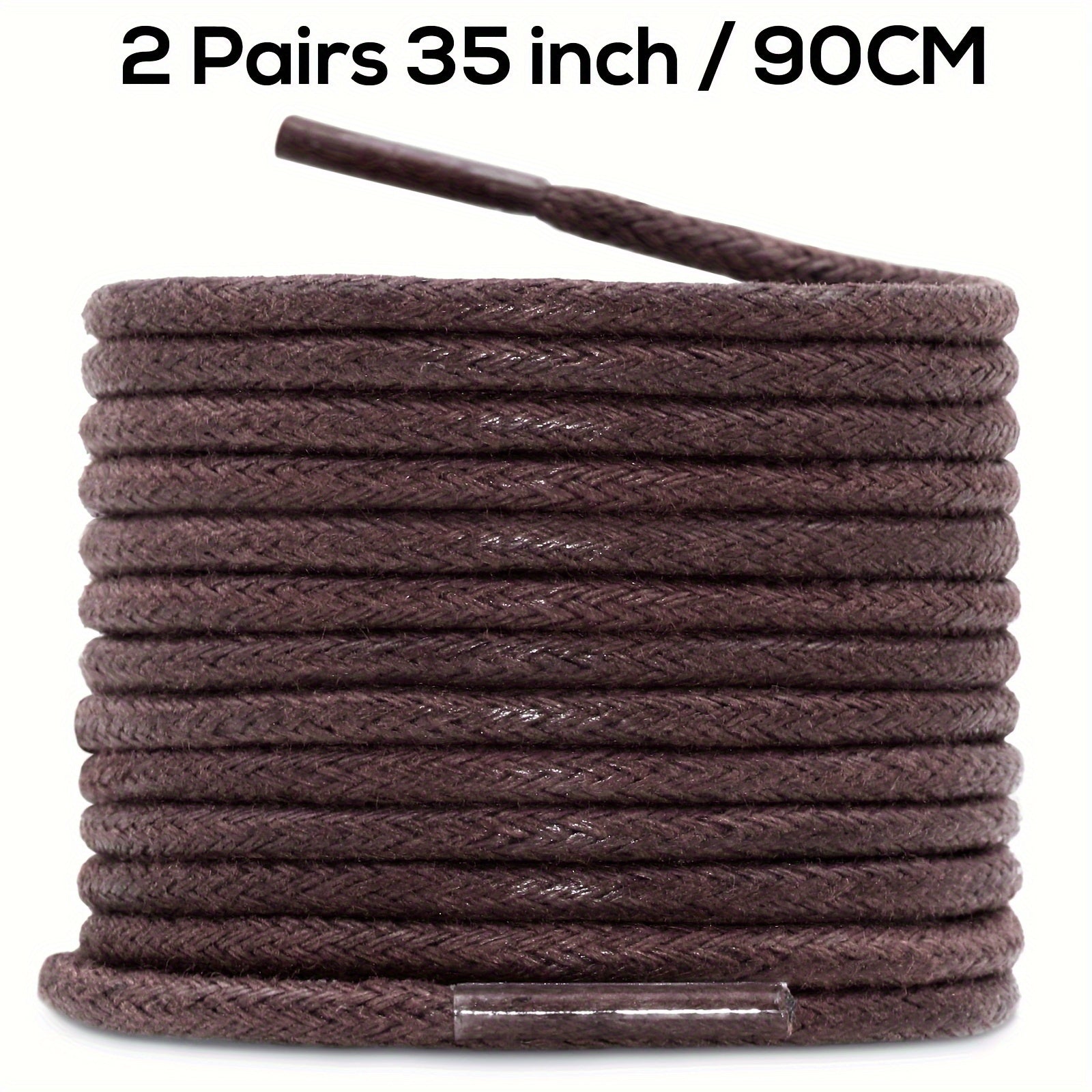 Unisex Waxed Shoelaces 0.25cm Thick Round Replacement Multi-Coloured 4 Pairs
