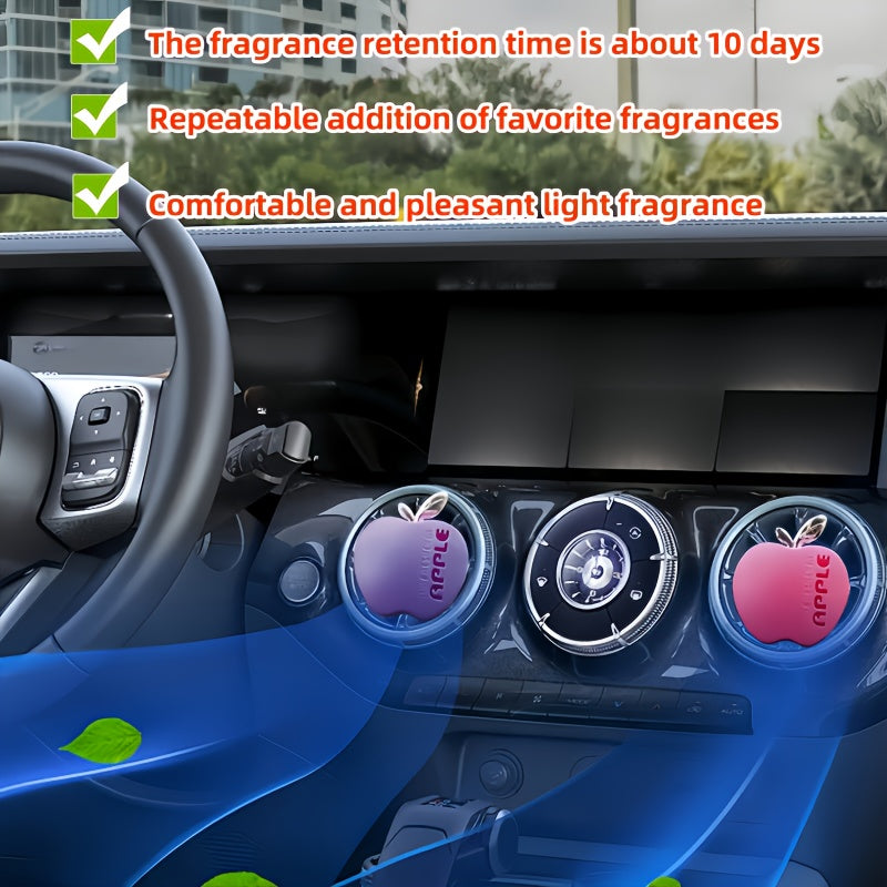 Avtomobil uchun aksessuarlar Olma shaklidagi avtomobil havo tozalagichi Ko'p rangli, uzoq davom etadigan hid