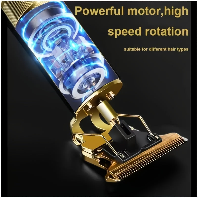 Мужской беспроводной триммер для волос с перезаряжаемой литиевой батареей и USB-зарядкой