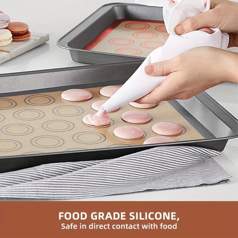 Silicone Baking Mat for Macarons Non-Stick Reusable Heat Resistant 41.91x29.46 cm