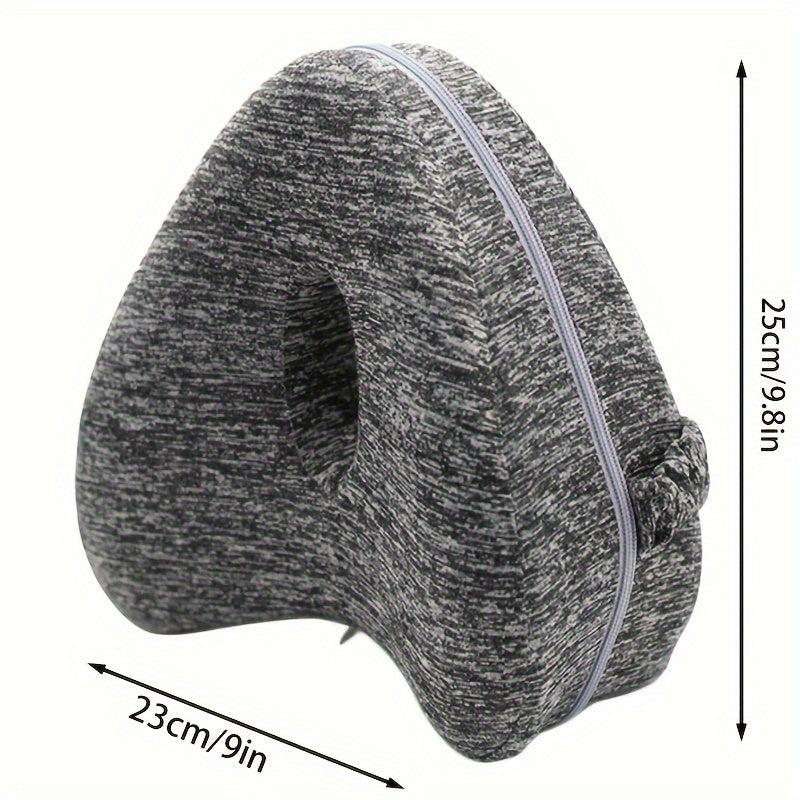 Memory Foam Lumbar Support Pillow for Side Sleepers Gray Non-Slip Contoured Toning