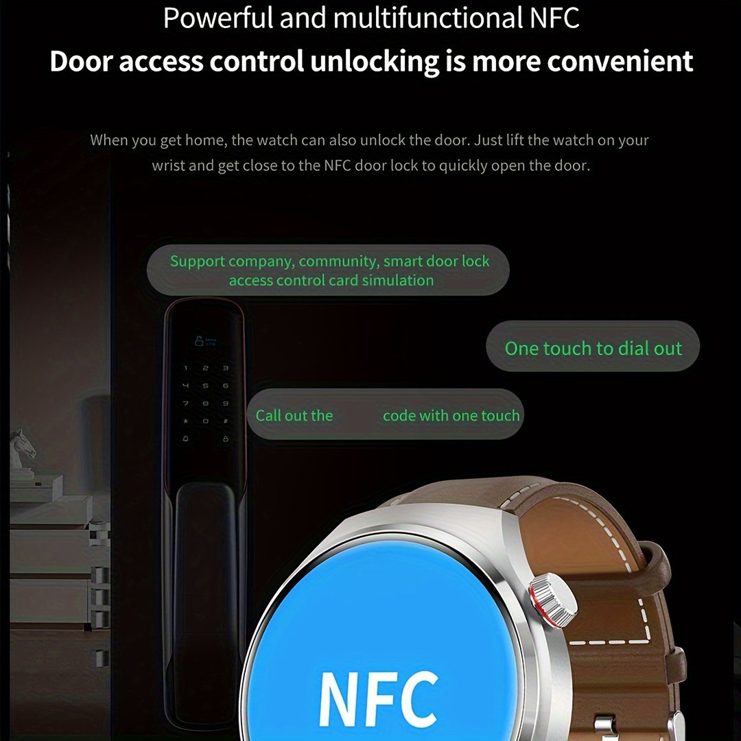 Men's Smart Watch 4 PRO 1.53-Inch AMOLED Display Wireless Call Multi Sport