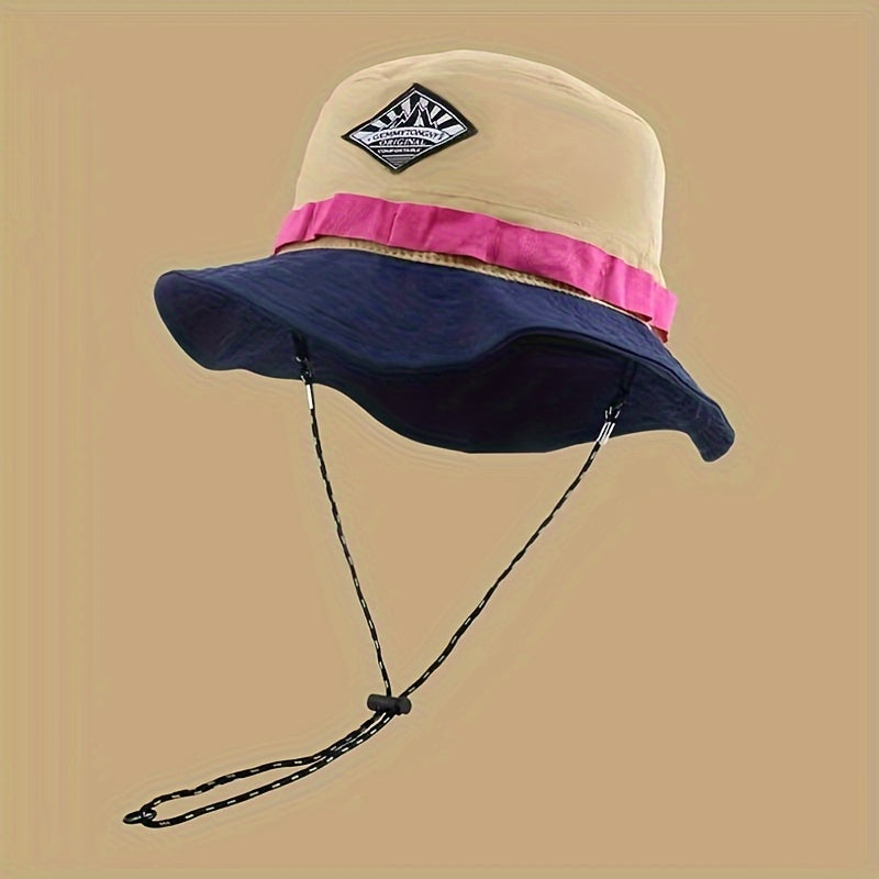 Quick-Drying Bucket Hat with Wide Brim and Adjustable Drawstring for Outdoor Travel