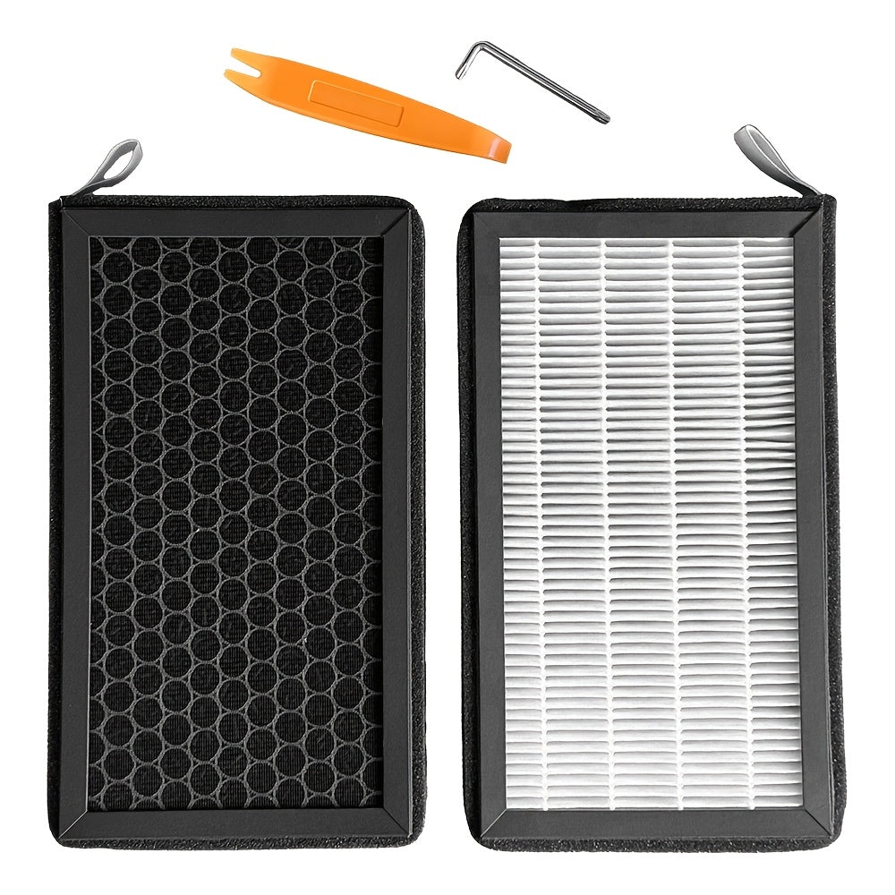 Автомобильный воздушный фильтр HEPA с активированным углём, комплект из 2 шт. для Tesla Model 3 Y