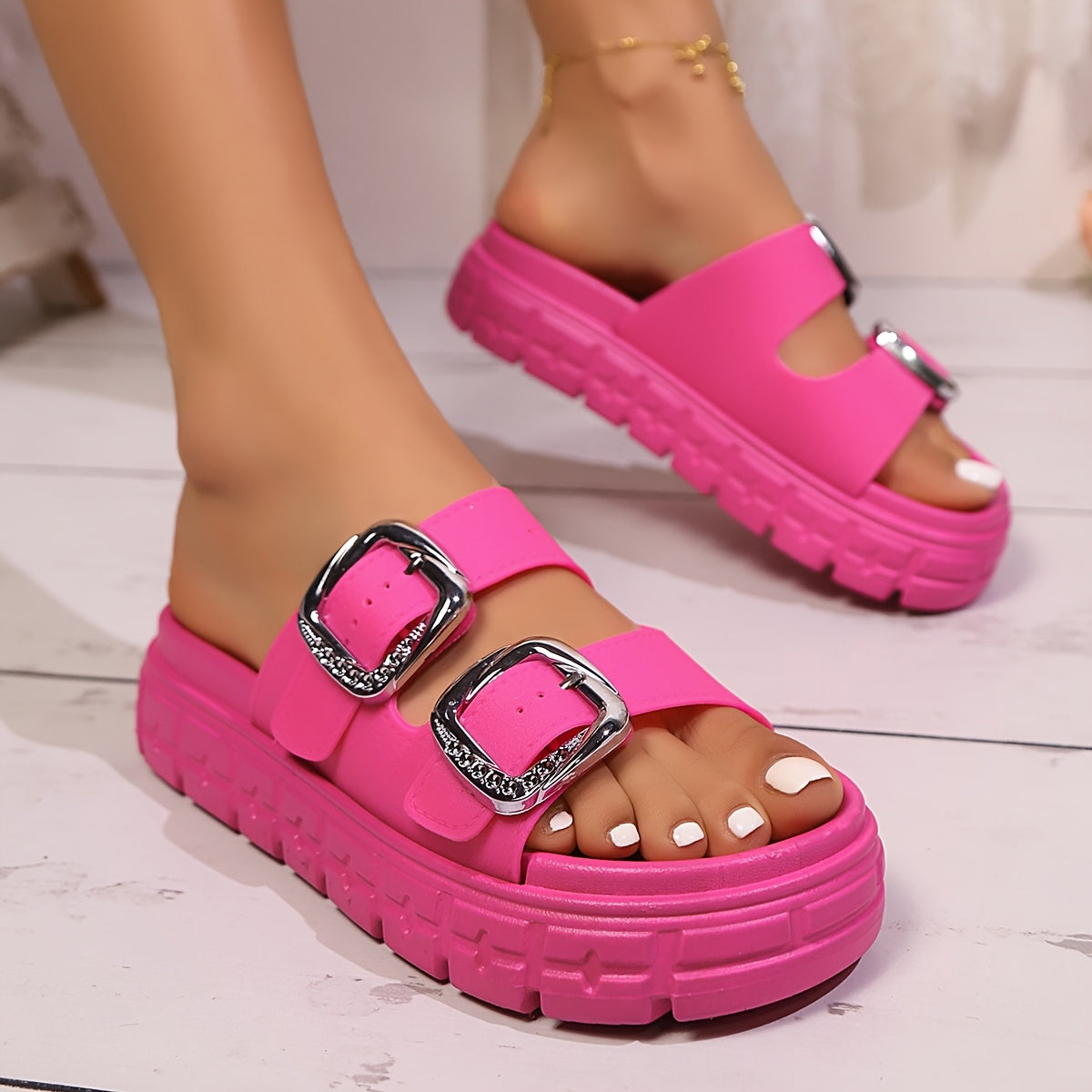 Women's Bohemian Style Outdoor Summer Sandals Non-Slip Thick-Soled Breathable