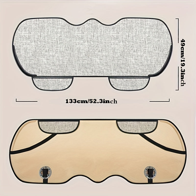 Universal Colorful Linen Car Seat Cushion Set Breathable Non-Slip