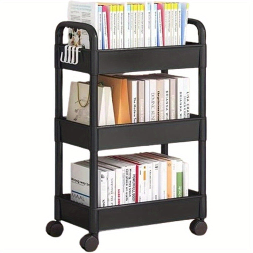 Carro de almacenamiento multifuncional con ruedas y estantes