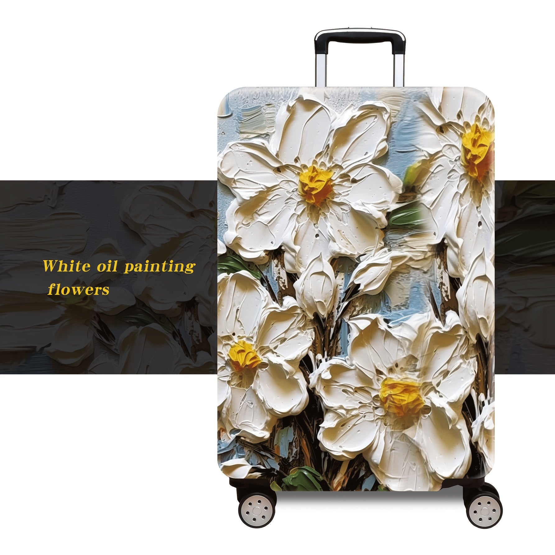 Vibrant Floral Butterfly Luggage Cover Polyester TSA-Approved 50.8-71.12 cm