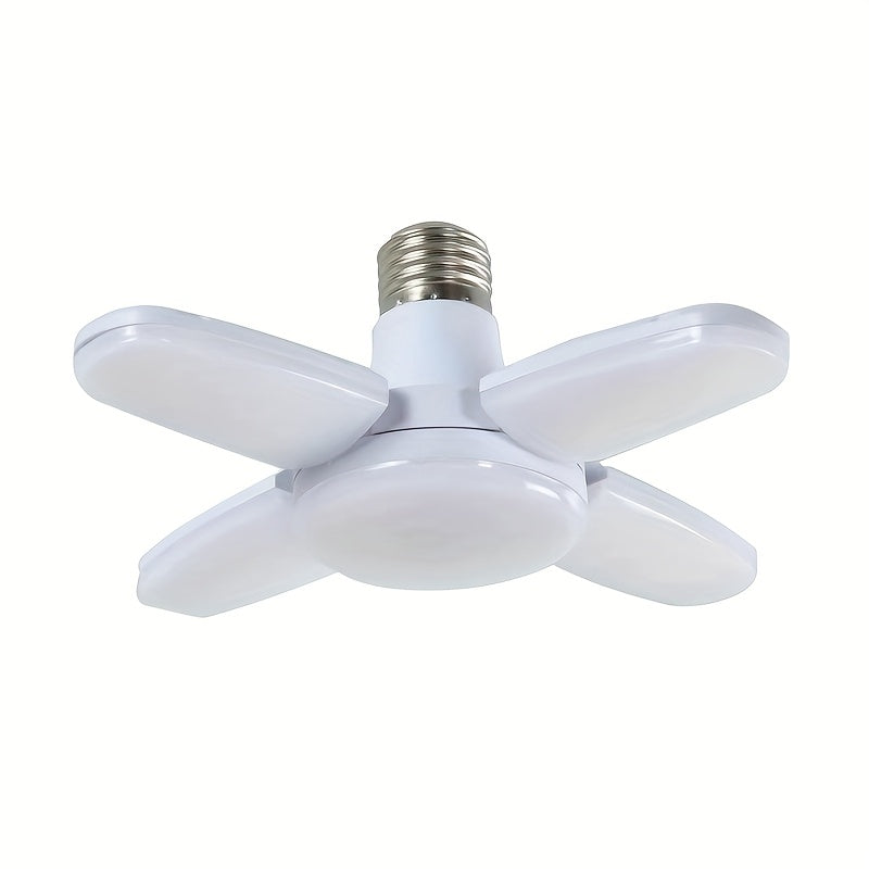 Luz de techo LED E27 plegable con aspas de ventilador y temporizador, blanca, para uso en interiores