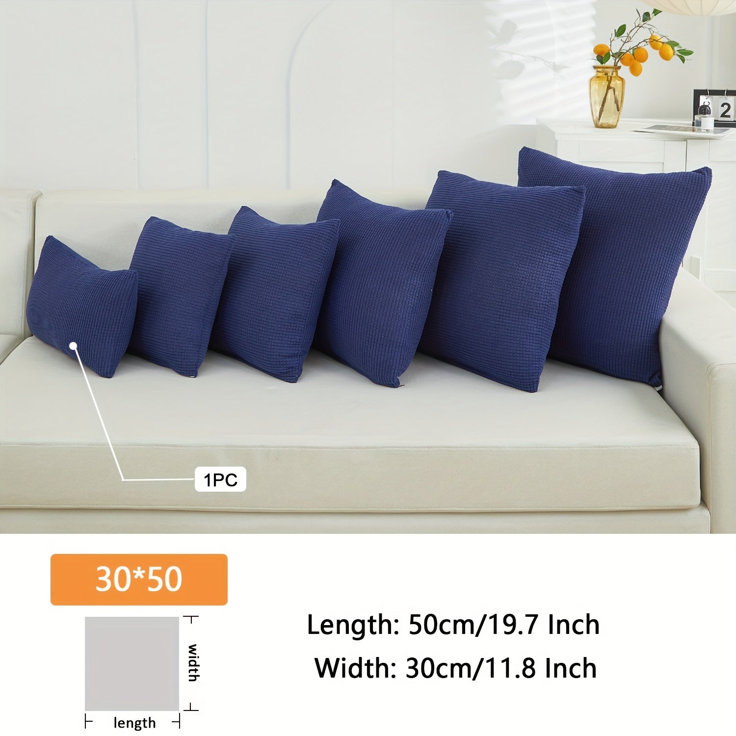 Наволочки из полиэстера и спандекса 45,72x45,72 см с молнией, моются в машине