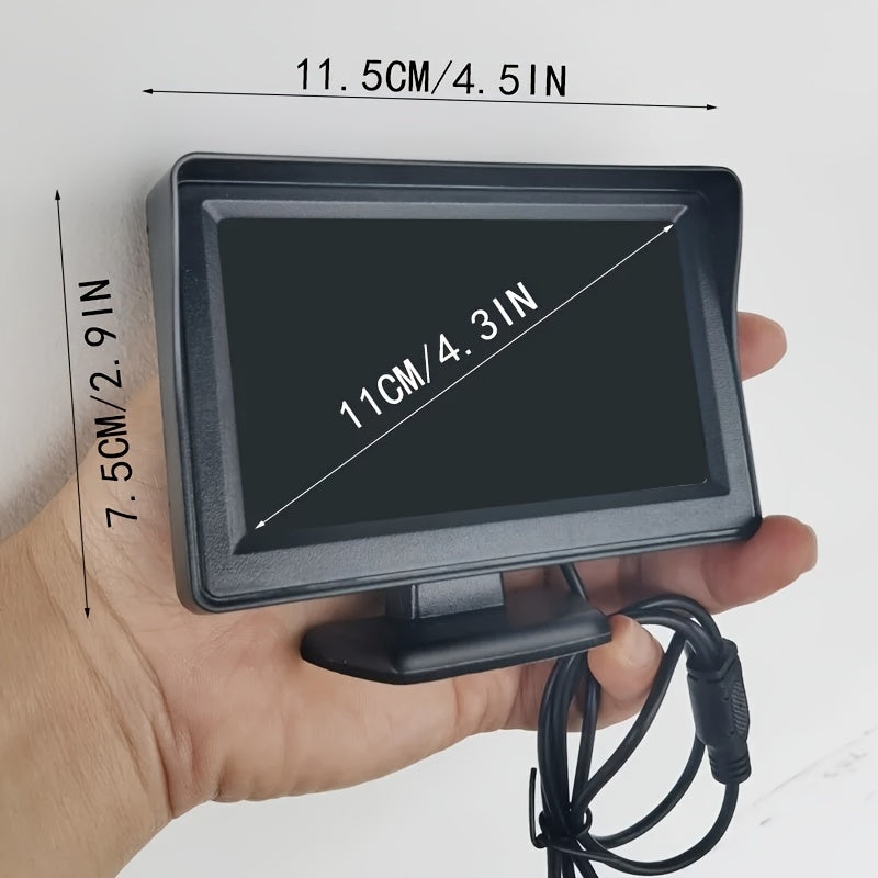 Kit de cámara trasera de 4.3 pulgadas con visión nocturna para sedanes